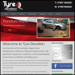 Screen shot of the Tyre Devotion website.