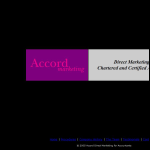Screen shot of the Accord Marketing website.