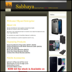 Screen shot of the Sabhaya Components website.