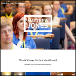 Screen shot of the Matthew Jones Photography website.