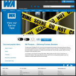 Screen shot of the W A Products website.