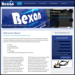 Screen shot of the Bexan Ltd website.