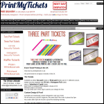 Screen shot of the Print My Tickets Ltd website.