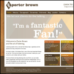 Screen shot of the Porter Brown Ltd website.
