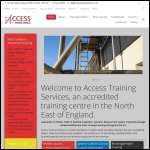Screen shot of the Access Training Services website.
