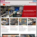 Screen shot of the B & E Engineering Ltd website.