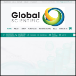 Screen shot of the Global Scientific website.