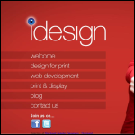 Screen shot of the Idesign Graphics Ltd website.