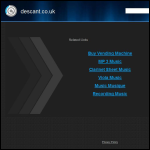 Screen shot of the Descant Vending Ltd website.