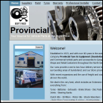 Screen shot of the Provincial Tyre & Equipment Ltd website.