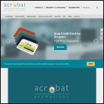 Screen shot of the Acrobat Promotions Ltd website.