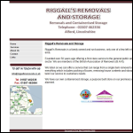 Screen shot of the Riggalls Removals website.