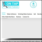 Screen shot of the On Tap Water Treatment Ltd website.