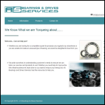 Screen shot of the A S Bearings & Drives Services website.