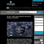 Screen shot of the Occupa Commercial Property Consultants website.