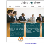Screen shot of the Object View Ltd website.