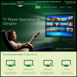 Screen shot of the Dependable Tv Service Co. website.