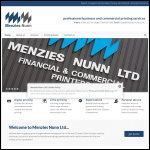 Screen shot of the Menzies Nunn Ltd website.