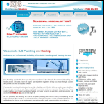 Screen shot of the Kjs Plumbing & Heating website.