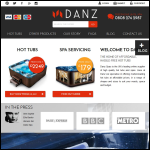 Screen shot of the Danz Spas website.