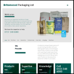 Screen shot of the Britonwood Packaging Ltd website.