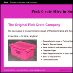 Screen shot of the The Original Pink Crate Co Ltd website.