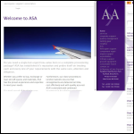 Screen shot of the Aerospace Support Associates Ltd website.