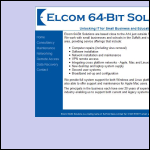 Screen shot of the Elcom 64-bit Solutions website.
