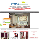 Screen shot of the Howards Blinds Ltd website.