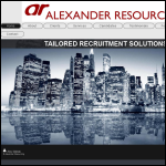 Screen shot of the Alexander Resourcing Ltd website.