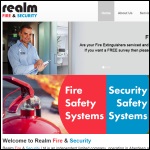 Screen shot of the Realm Fire & Security Ltd website.