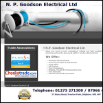 Screen shot of the Np Goodson Electrical Ltd website.
