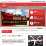 Screen shot of the Royal Industrial Doors website.