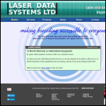 Screen shot of the Laser Data Systems Ltd website.