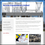 Screen shot of the Novoa Equipment Ltd website.