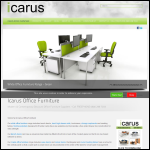 Screen shot of the Icarus Office Furniture website.