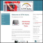 Screen shot of the STW Autos website.