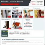 Screen shot of the Affordable Locksmith Services website.