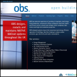 Screen shot of the Open Building Systems Ltd website.