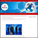 Screen shot of the ProTel (Professional Telecom) Solutions Ltd website.