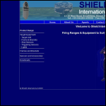 Screen shot of the Shield International Ltd website.