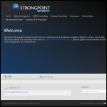 Screen shot of the Strongpoint Security Ltd website.