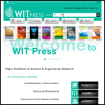 Screen shot of the WIT Press website.