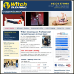Screen shot of the Witch Cleaning website.