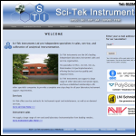 Screen shot of the Sci-Tek Instruments Ltd website.