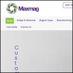 Screen shot of the Maxmag Moulded Magnets Ltd website.