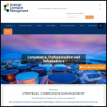 Screen shot of the Strategic Corrosion Management website.
