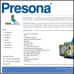 Screen shot of the Presona UK Ltd website.