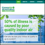 Screen shot of the Green Air Monitoring Ltd website.