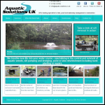 Screen shot of the Aquatic Solutions UK website.